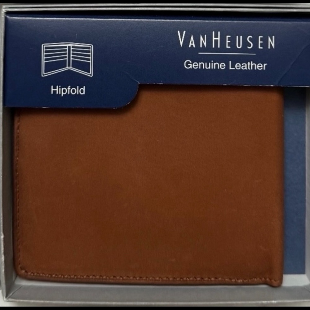 Van Heusen Brown Leather Wallet $15
